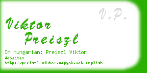 viktor preiszl business card